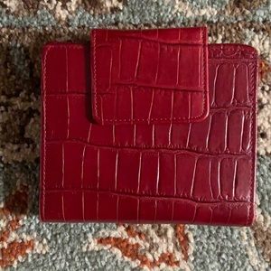 Mundi leather wallet - red - NWOT